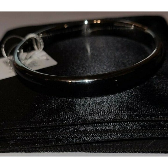 Calvin Klein Black Gloss Bangle Bracelet NWT 8 INCH #850 - Picture 1 of 7